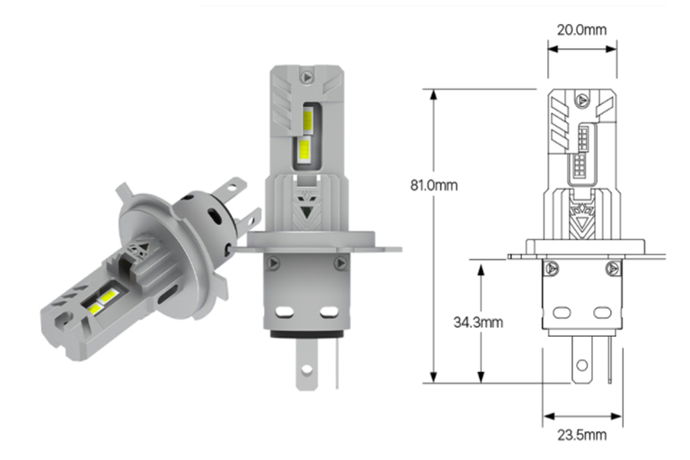 ŻARÓWKI LED H4 1 DO 1 12000LM CANBUS IDEALNIE DOPASOWANE RETROFIT (9)